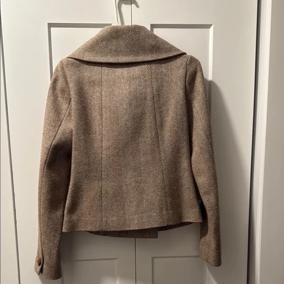 Tulle Brown Blazer with Structured Collar Size S - Picture 3 of 6